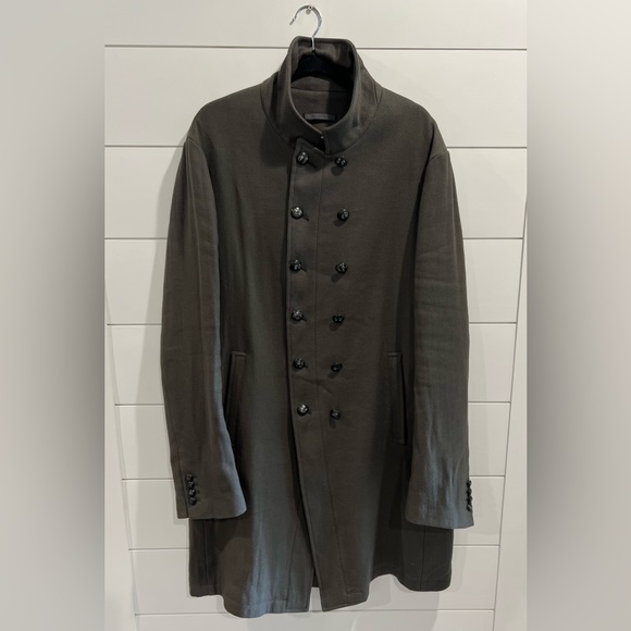 John Varvatos gray military double breasted coat - Picture 2 of 9